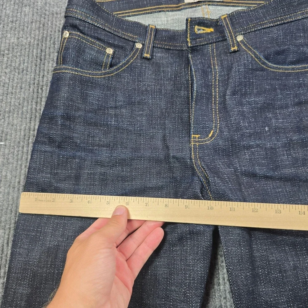 Naked & Famous Weird Guy Elephant 12 Jeans Mens 31x32 Blue Raw Denim Selvedge